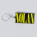 Custom Nirvana keychain with the name "NOLAN"