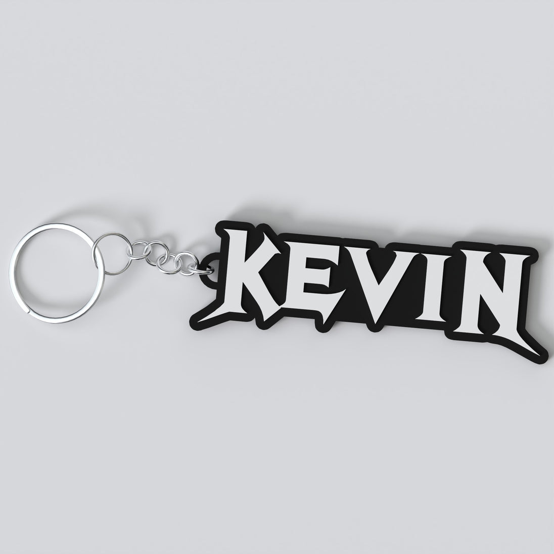 Custom Megadeth keychain with the names 'Kevin'
