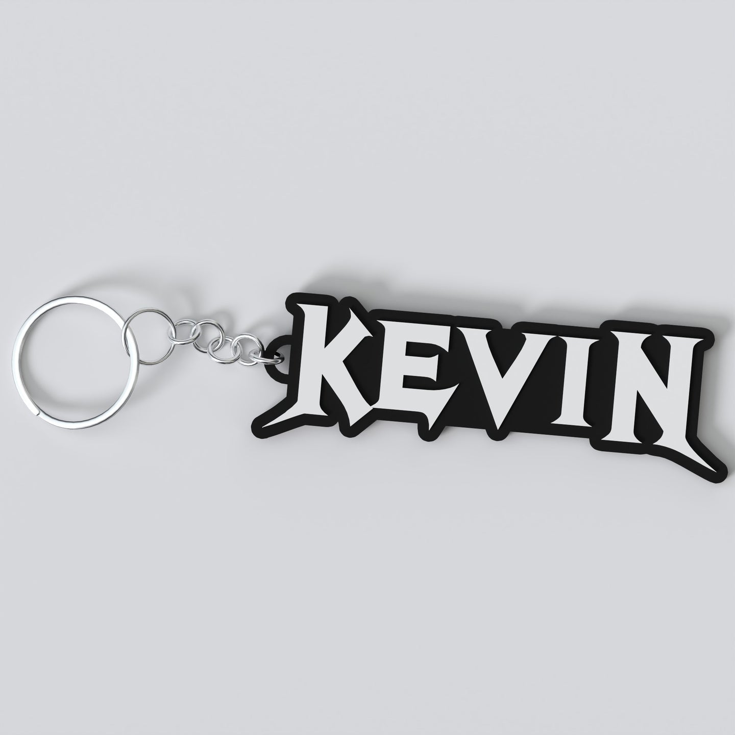 Custom Megadeth keychain with the names 'Kevin'
