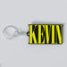 Custom Nirvana keychain with the name "KEVIN"