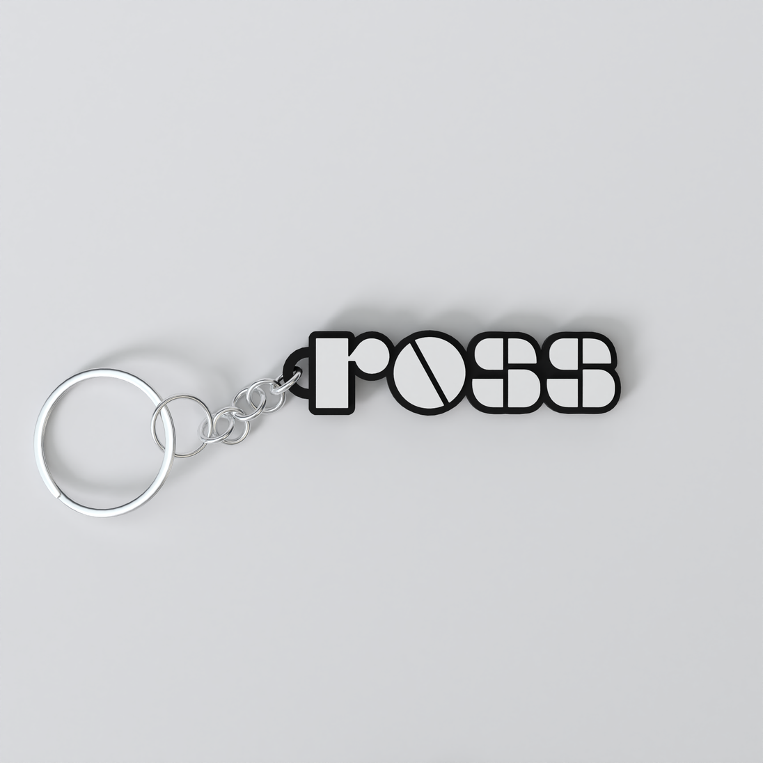 Custom The Doors keychain with the names 'ross'.