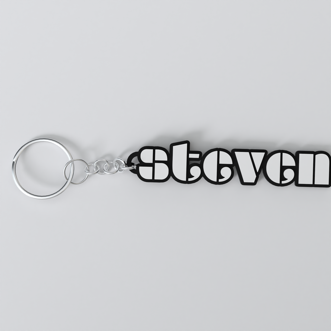Custom The Doors keychain with the names 'steven'.