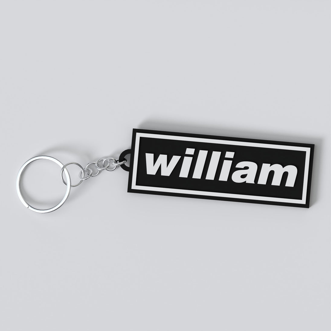 Custom Oasis keychain with the name 'william'.