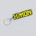 Custom KISS keychain with the names Simon