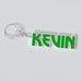 Custom KISS keychain with the name Kevin