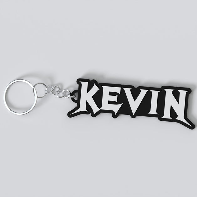 Custom Megadeth keychain with the names 'Kevin'