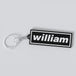 Custom Oasis keychain with the name 'william'.