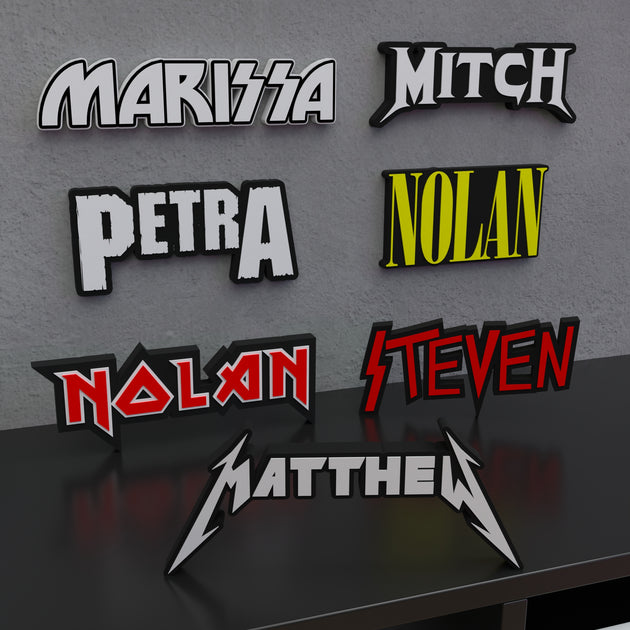 Custom Metal Band Logo - Metallica, Megadeth, Iron Maiden, Nirvana, Slayer, Pantera, Kiss